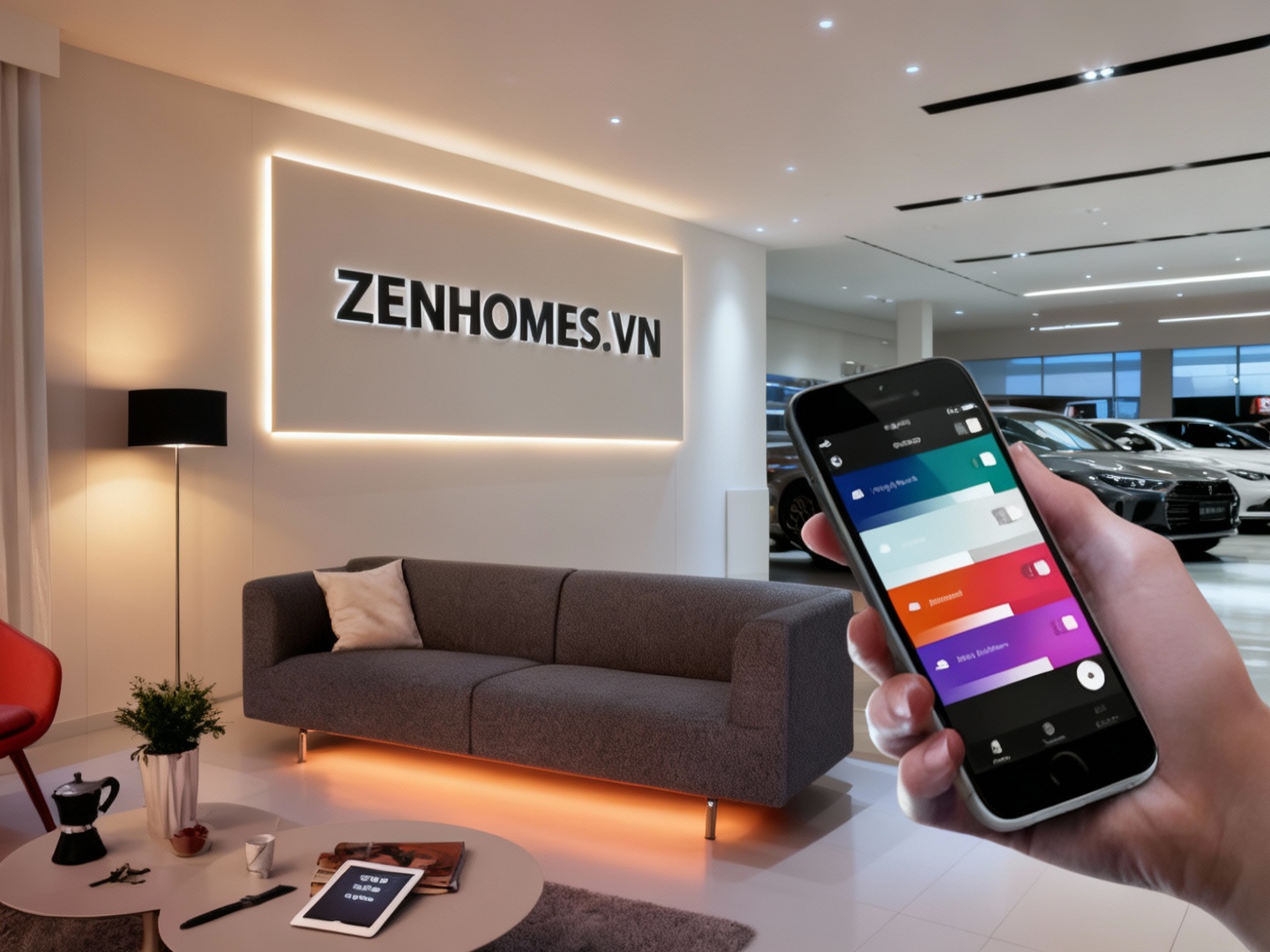 Thi công nội thất showroom