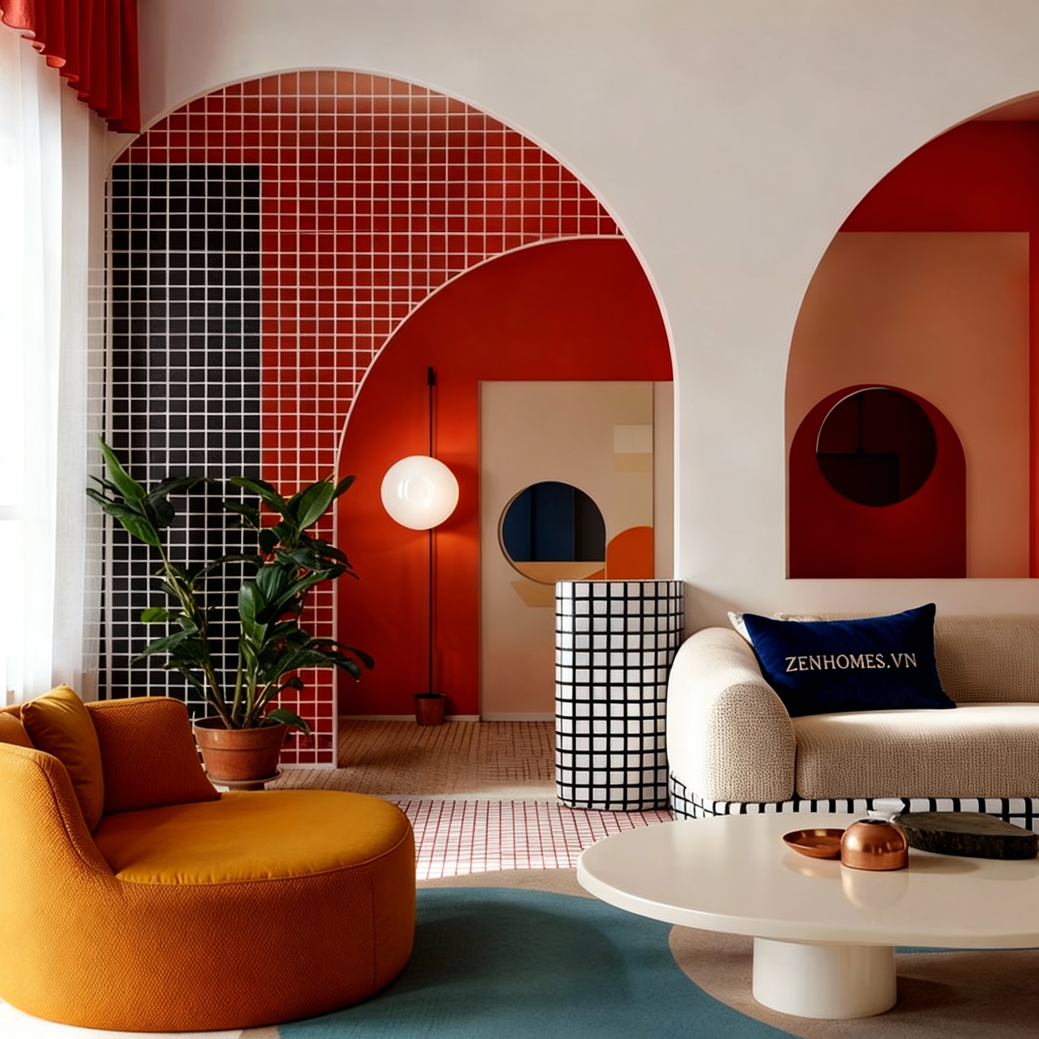 Thiết kế nội thất chung cư với phong cách Neo Retro