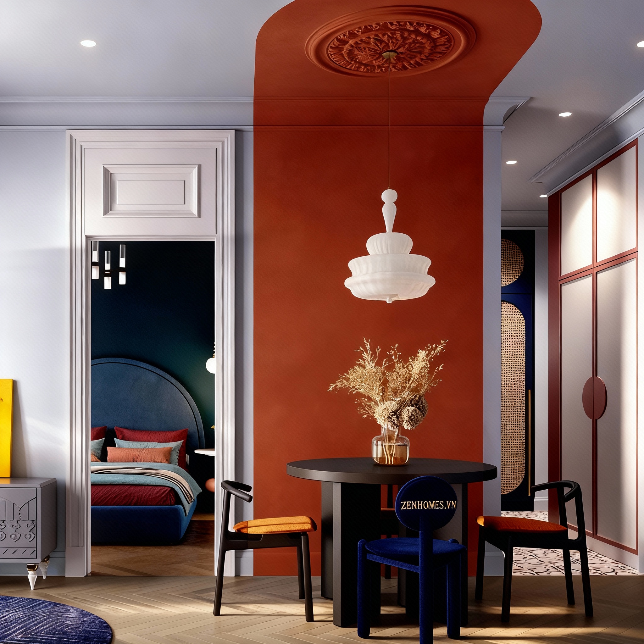 Thiết kế nội thất chung cư với phong cách Neo Retro