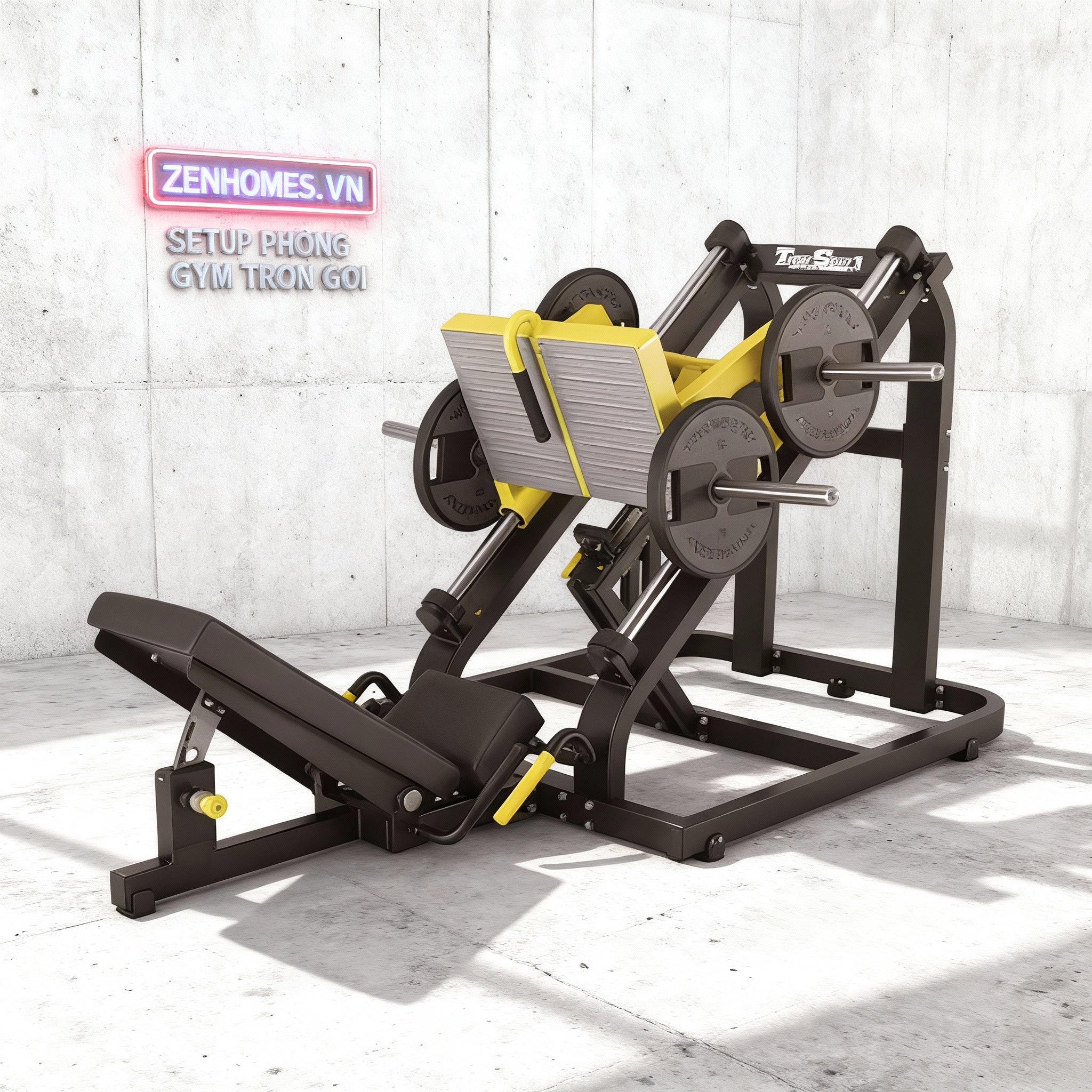 Setup phòng gym 1 tỷ-Linear Leg Press Robot đạp đùi