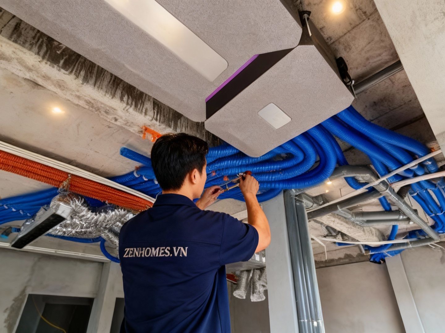 Thi công nội thất chung cư trọn gói đừng bỏ qua hệ thống điều hòa cấp khí tươi