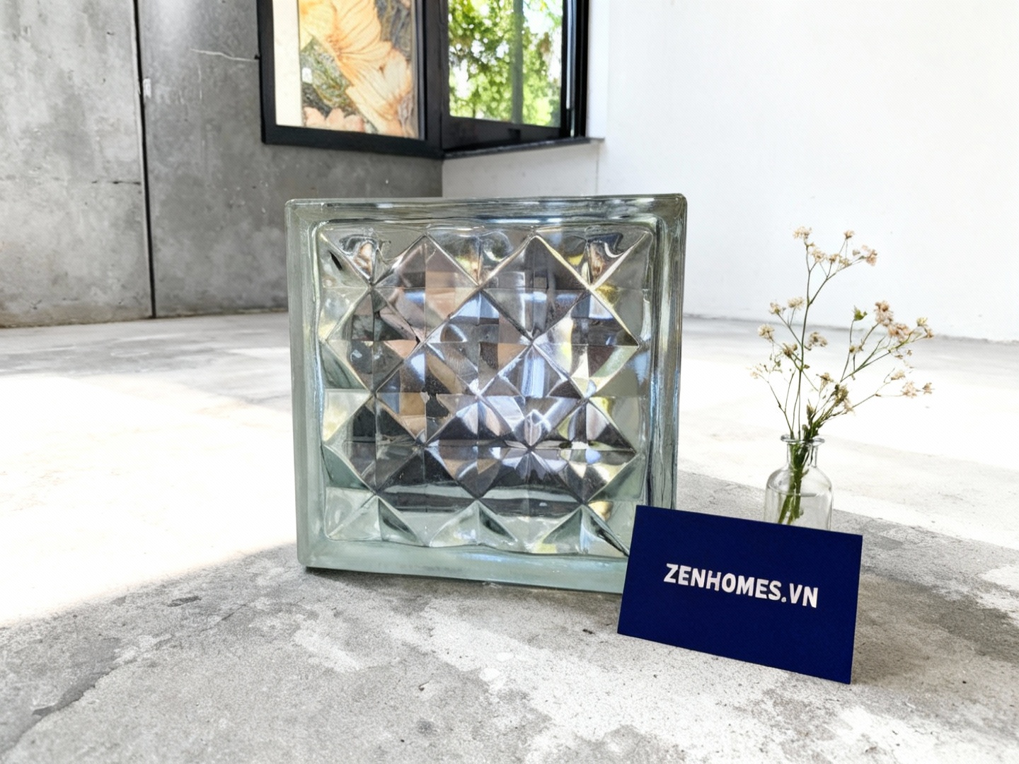 Tường gạch kính rỗng vuông