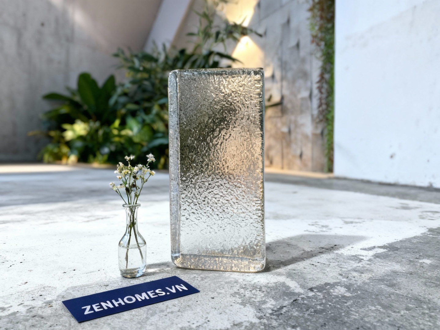 Tường gạch kính vỏ cam