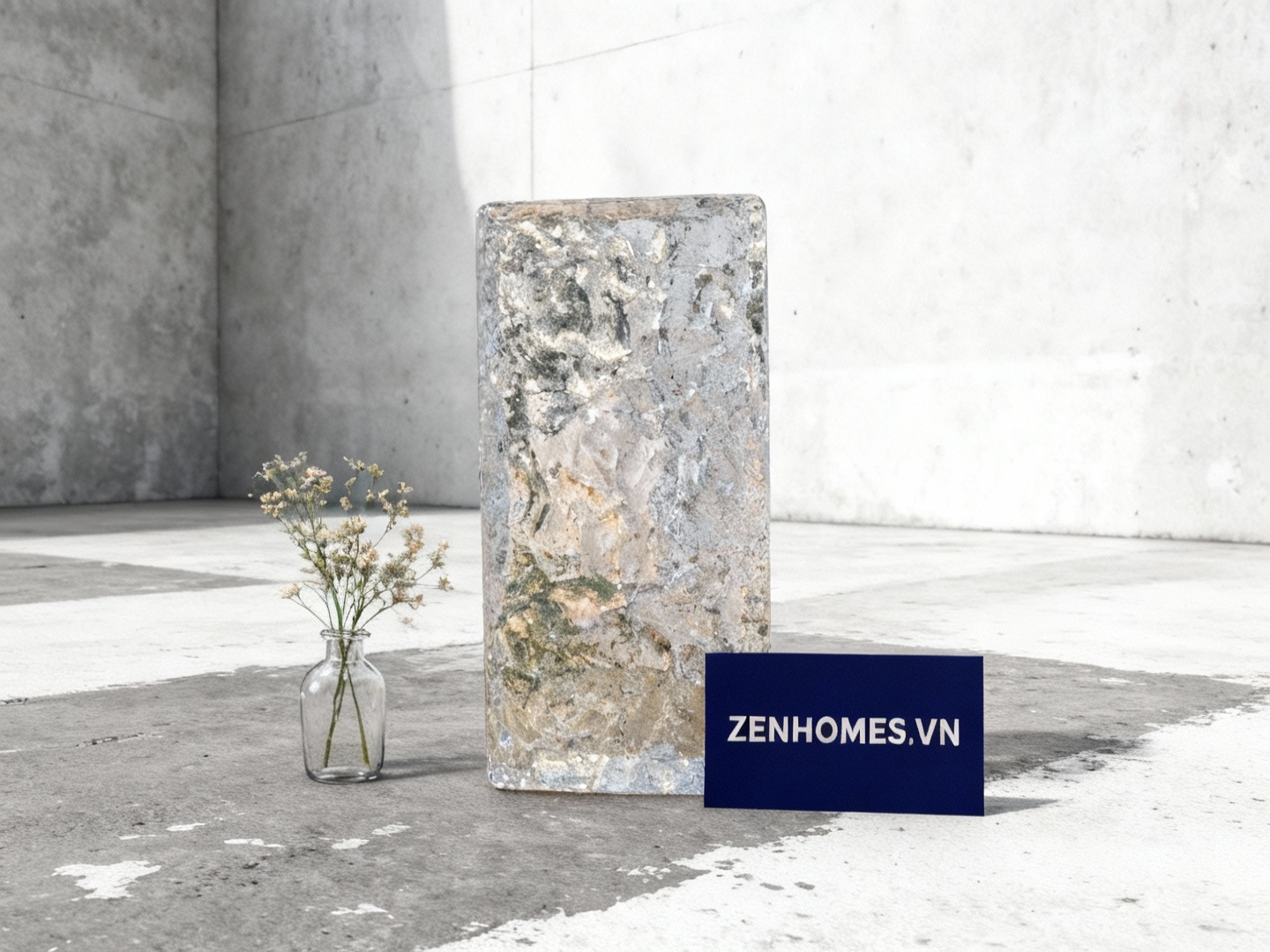 Tường gạch kính lấy sáng vân mây