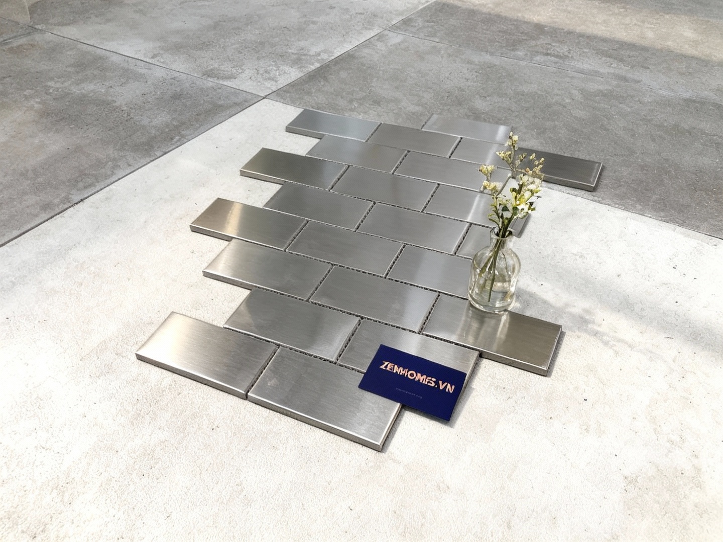 Trang trí nội thất chung cư với Gạch kim loại