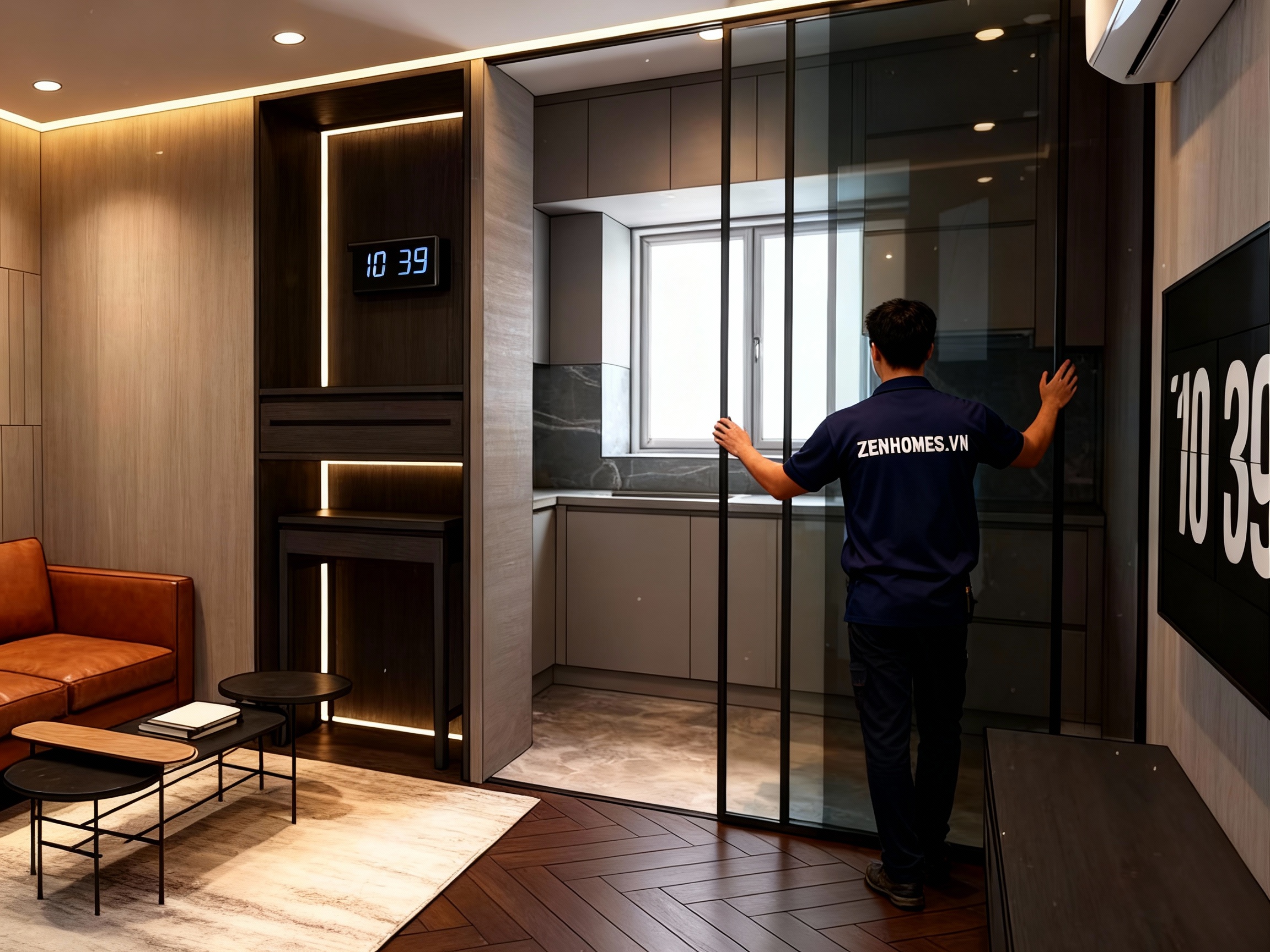 Cửa kính khung nhôm - Zenhomes