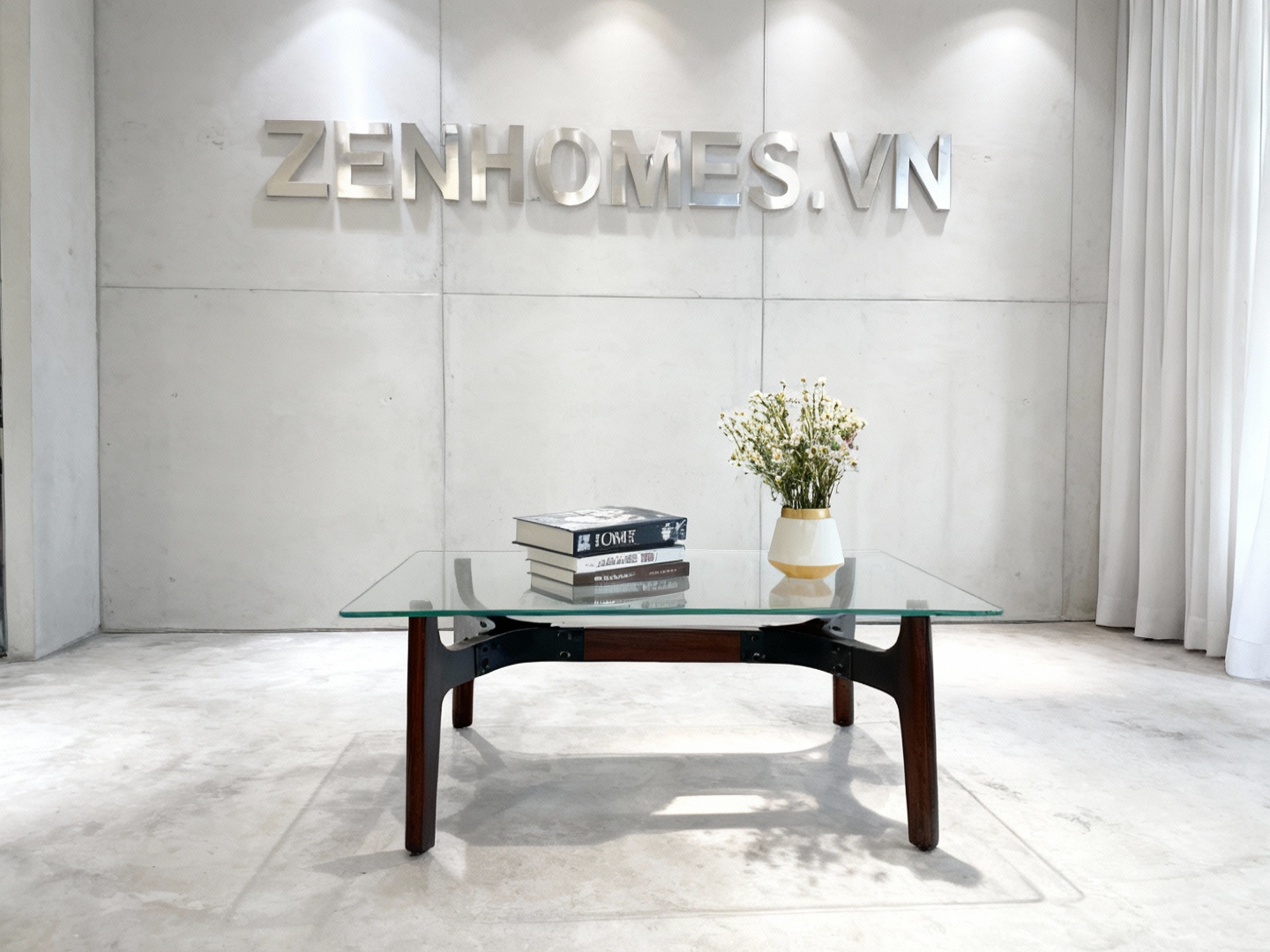 bàn trà phòng khách đẹp mặt kính