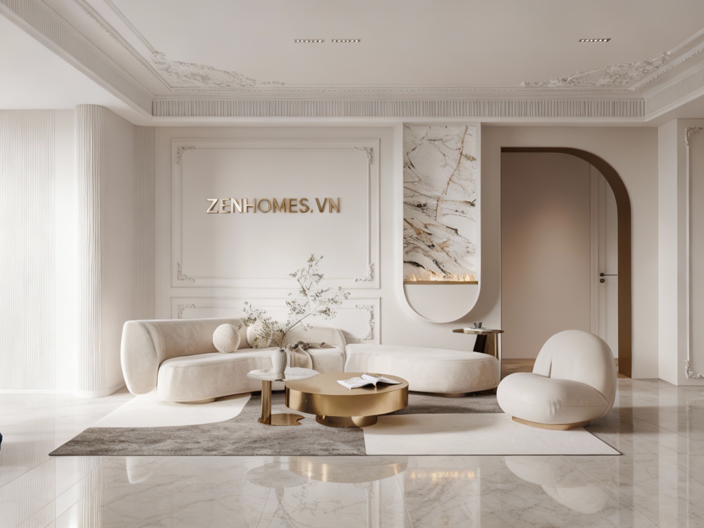 Thiết kế nội thất chung cư tân cổ điển đừng quên 6 vật liệu này