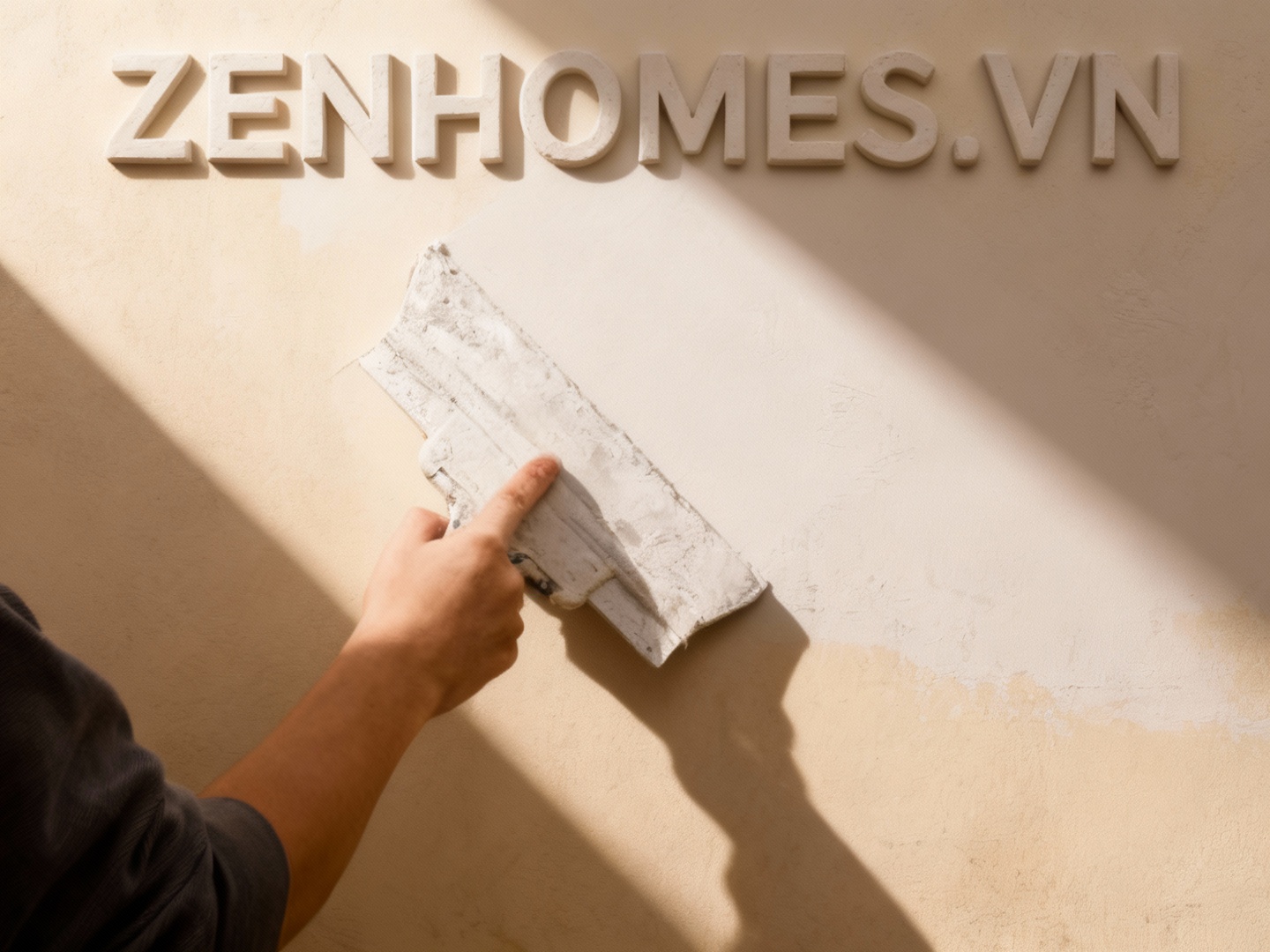 thi công phào chỉ pu - xử lý tường