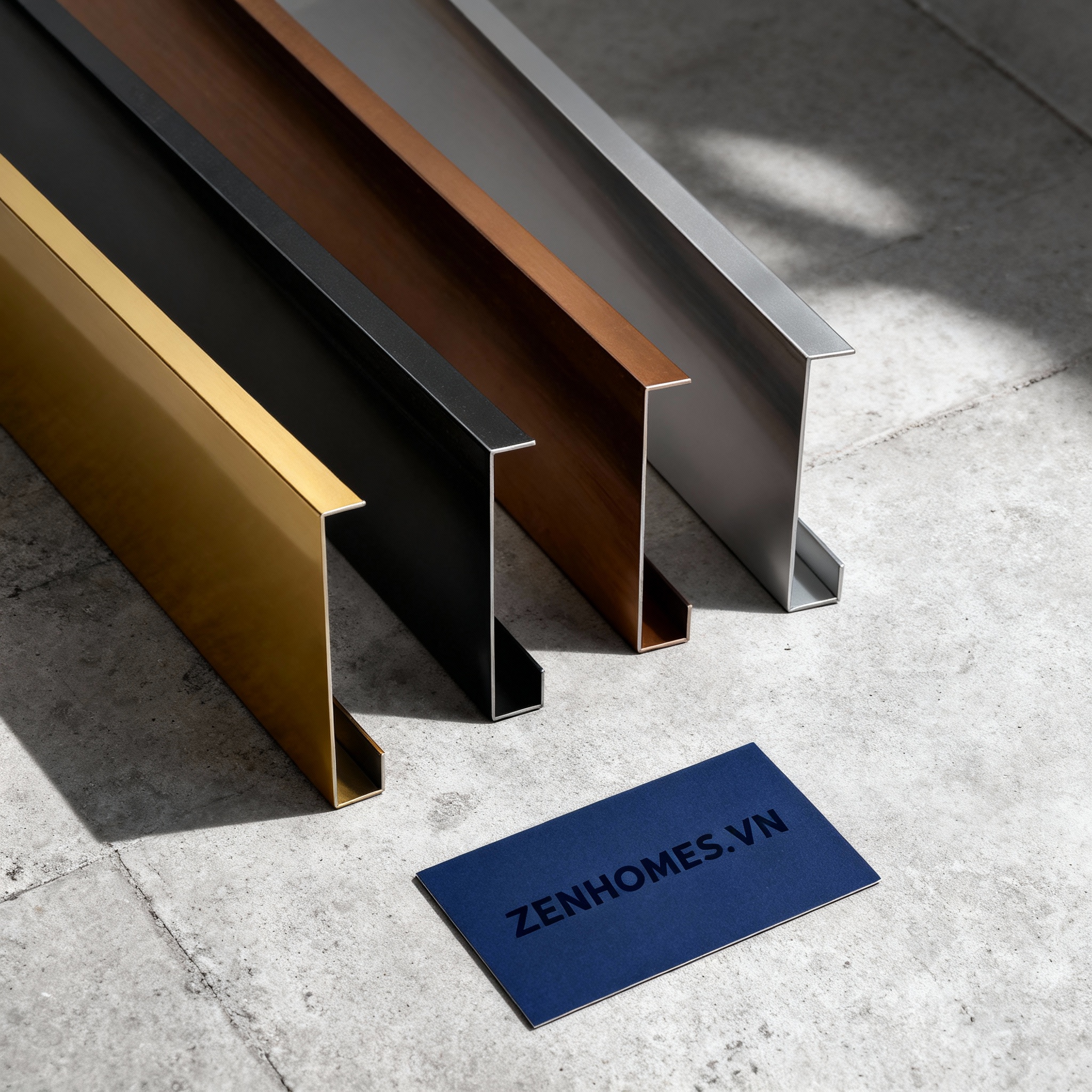 Len chân tường inox dạng chữ U