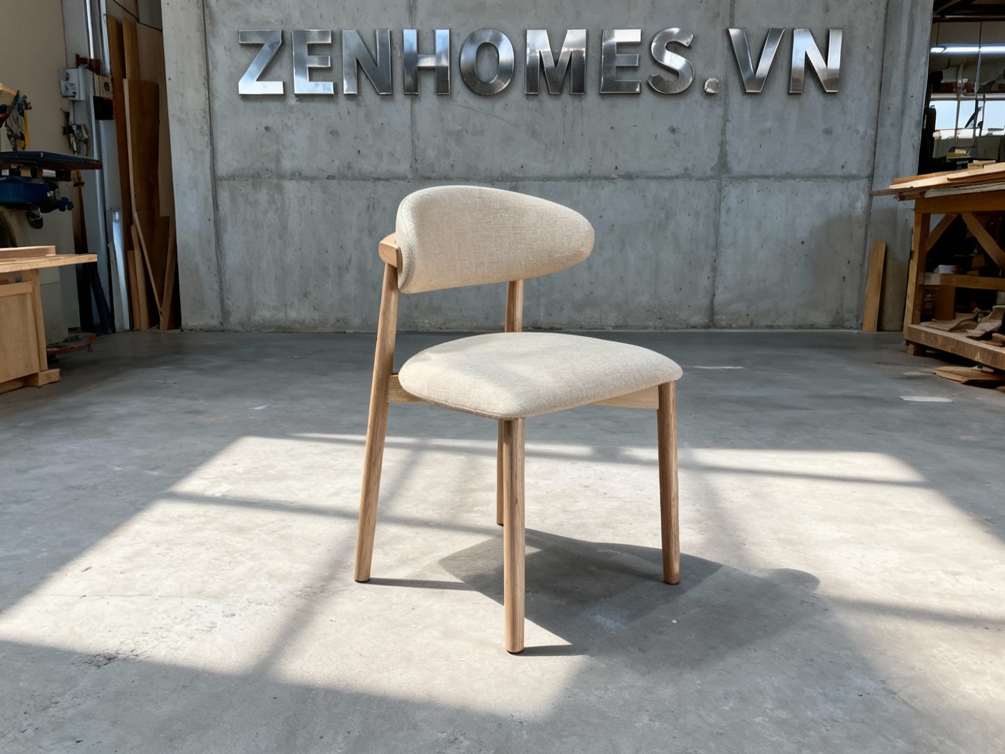 Ghế gỗ cafe sản xuất tại xưởng nội thất Zenhomes