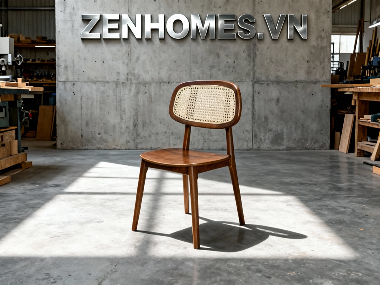 Ghế gỗ cafe sản xuất tại xưởng nội thất Zenhomes