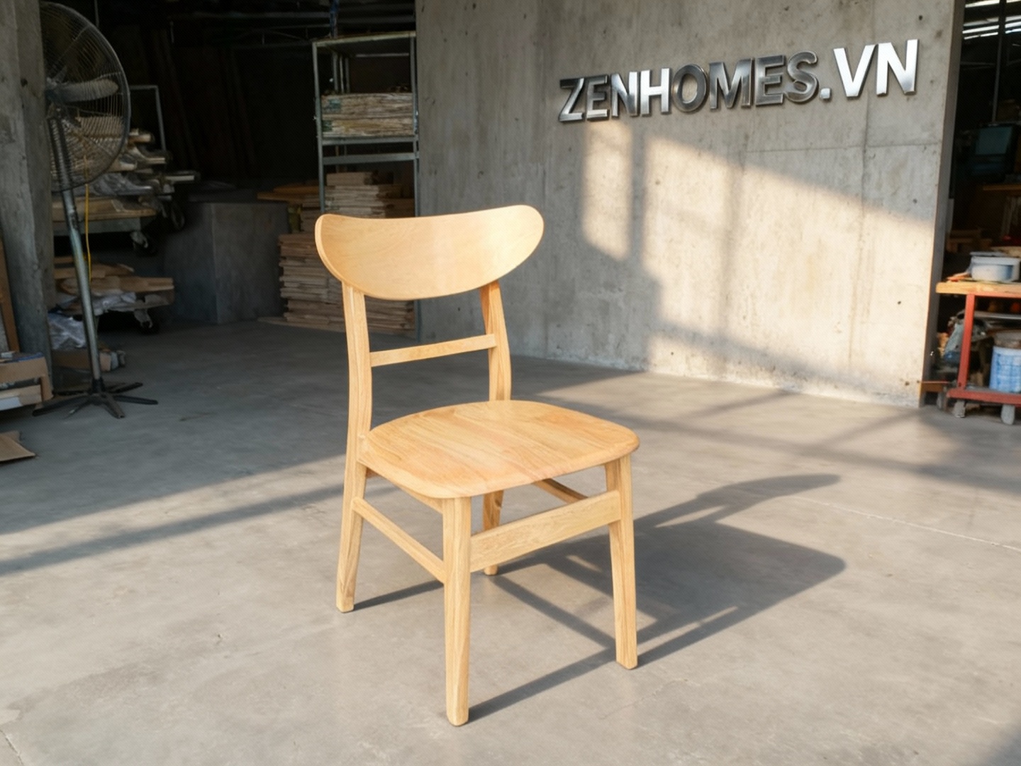Ghế gỗ cafe sản xuất tại xưởng nội thất Zenhomes