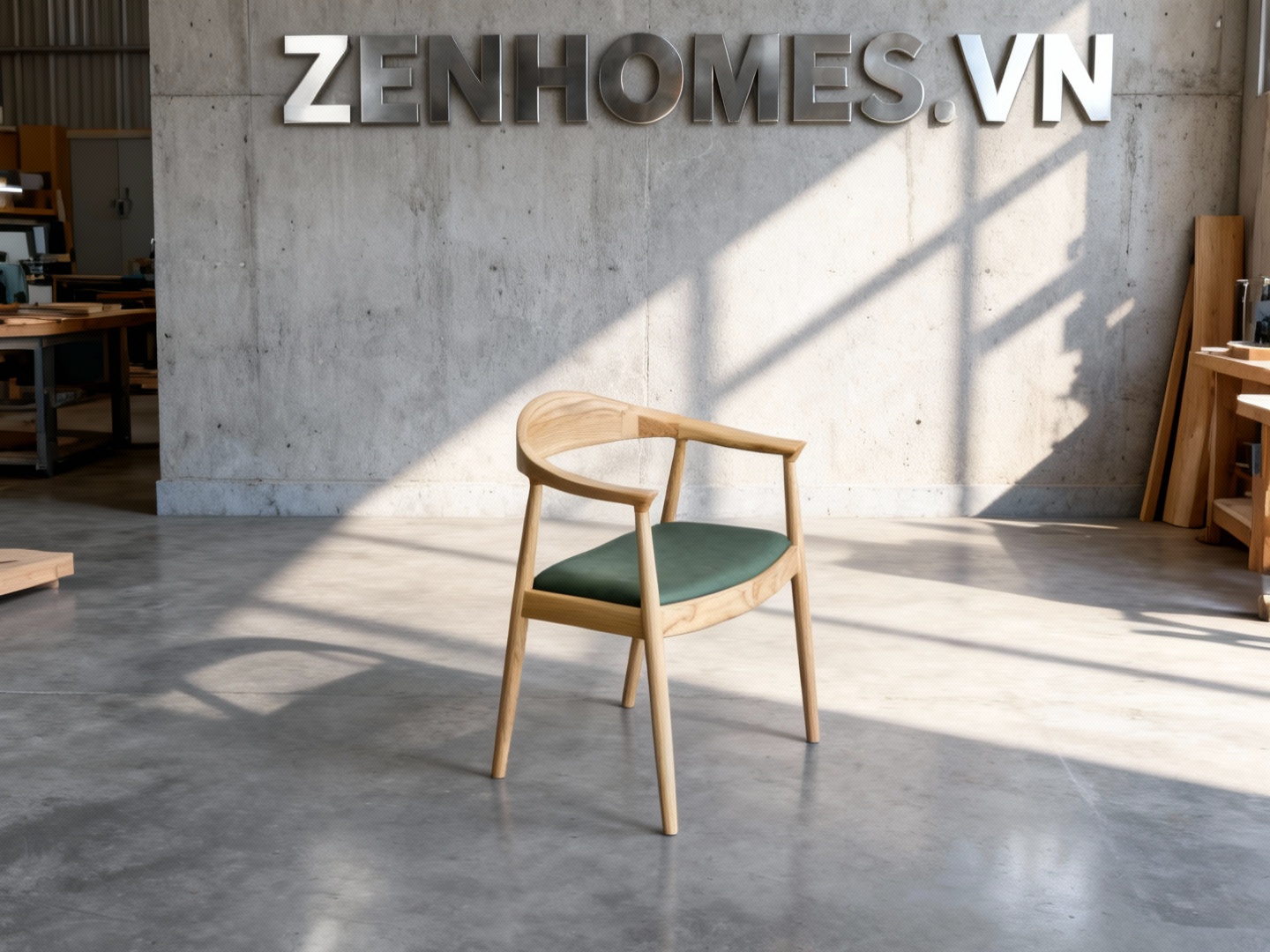 Ghế gỗ cafe sản xuất tại xưởng nội thất Zenhomes