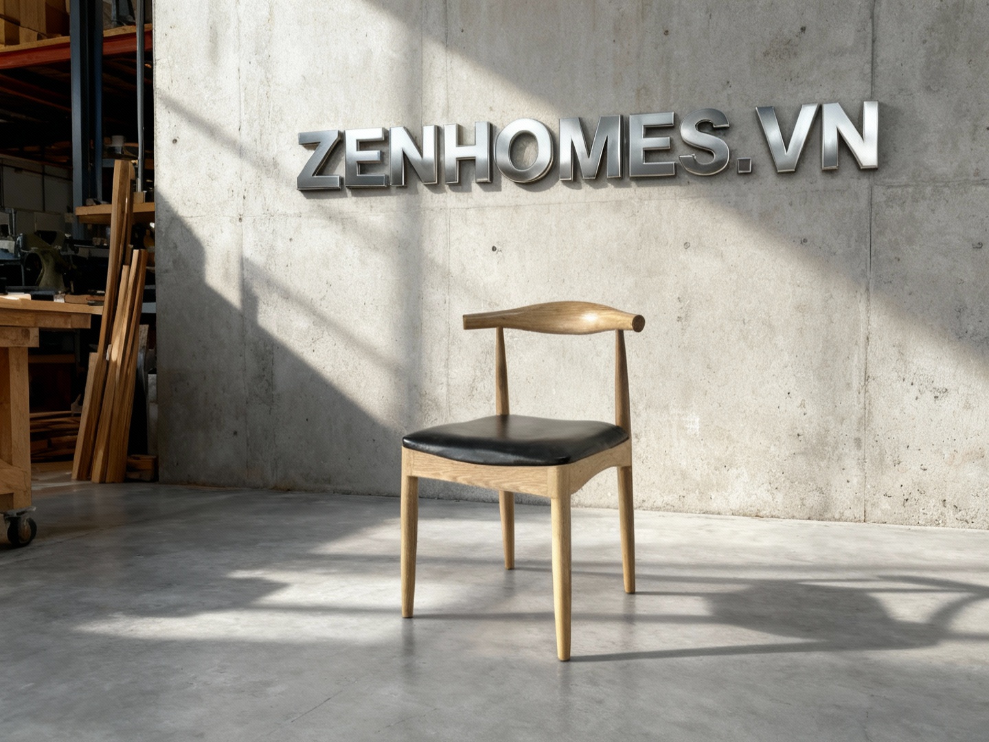 Ghế gỗ cafe sản xuất tại xưởng nội thất Zenhomes