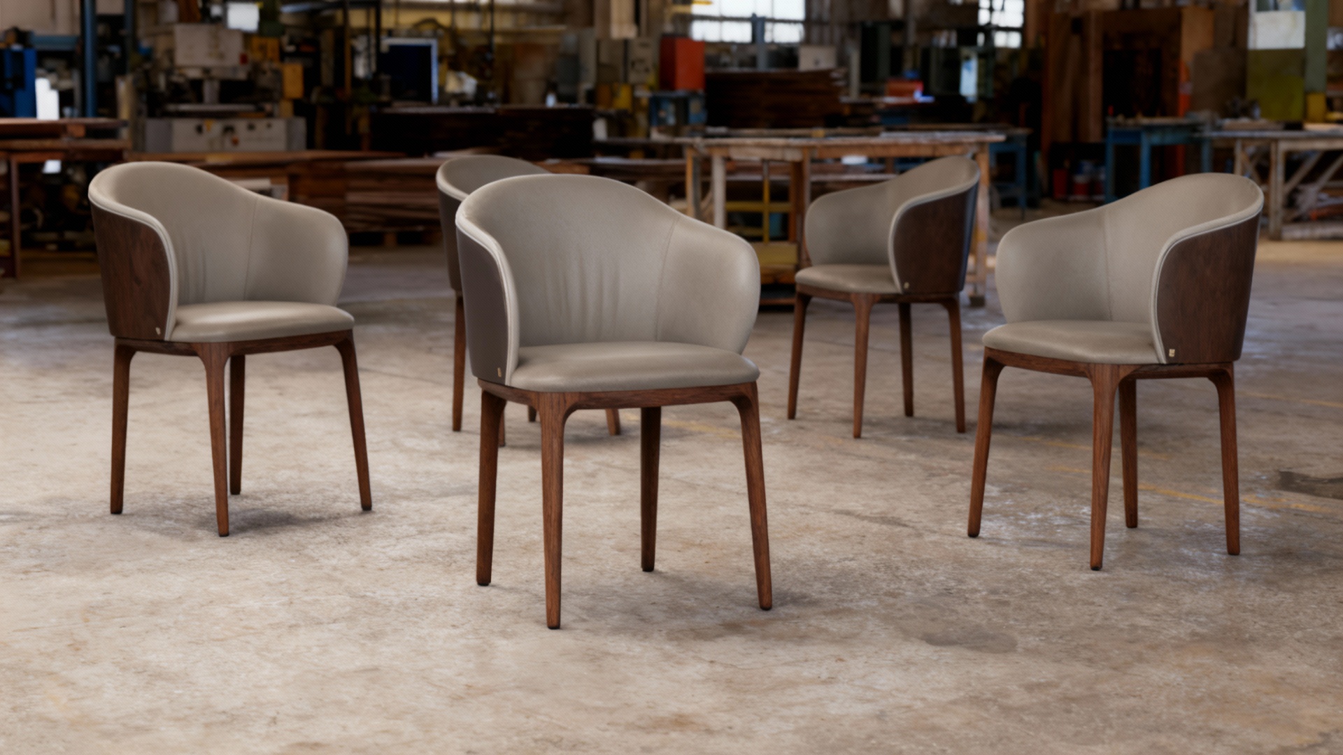 Ghế ăn cao cấp gỗ Walnut Busnelli