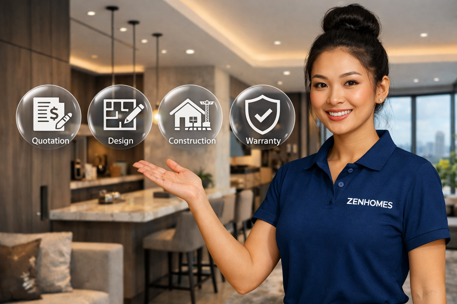 Thiết kế thi công nội thất chung cư trọn gói tối ưu chi phí cùng Zenhomes