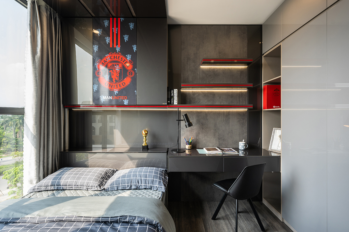 Thiết kế nội thất chung cư 3 phòng ngủ The Zenpark Ruby - phòng ngủ con