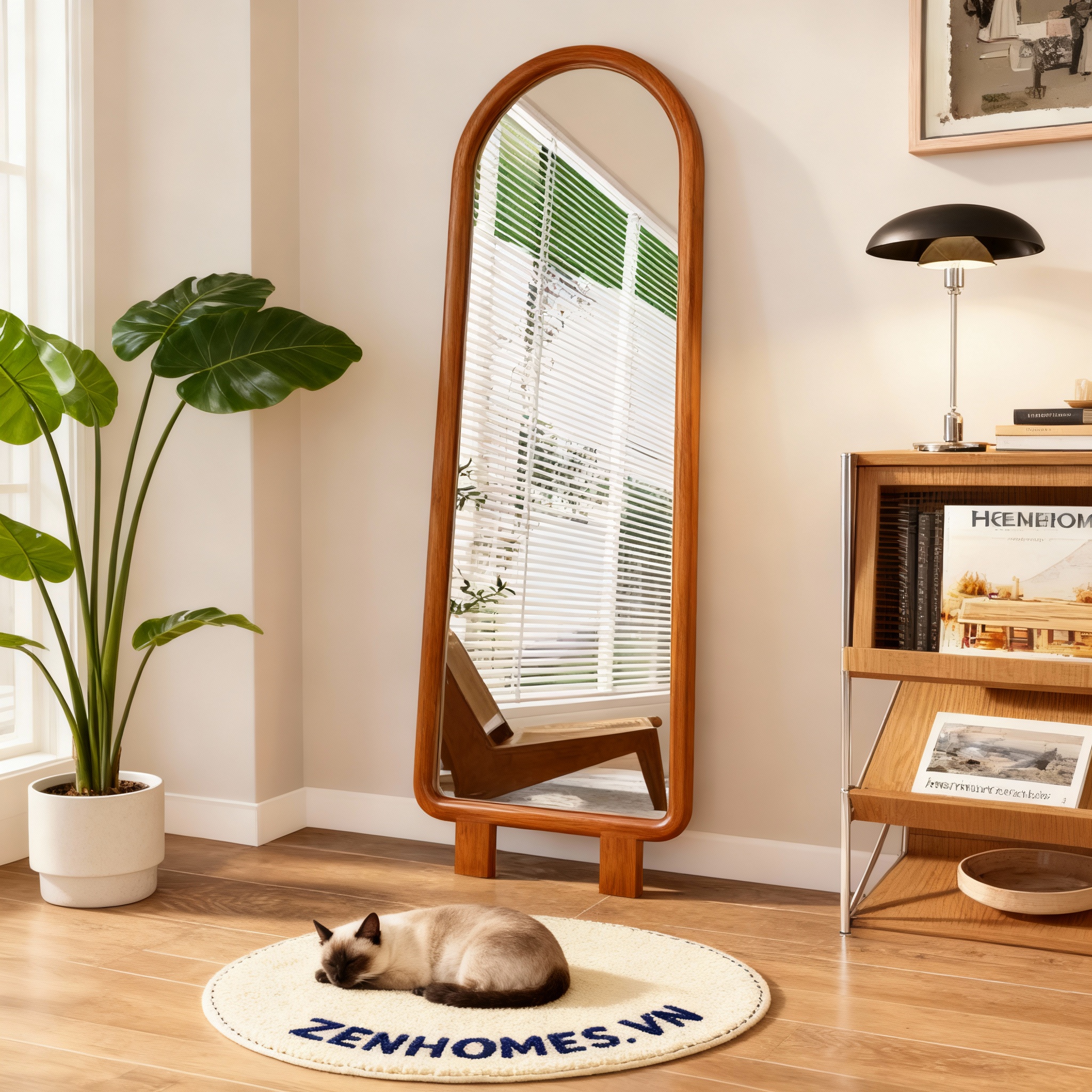 Gương đứng gỗ