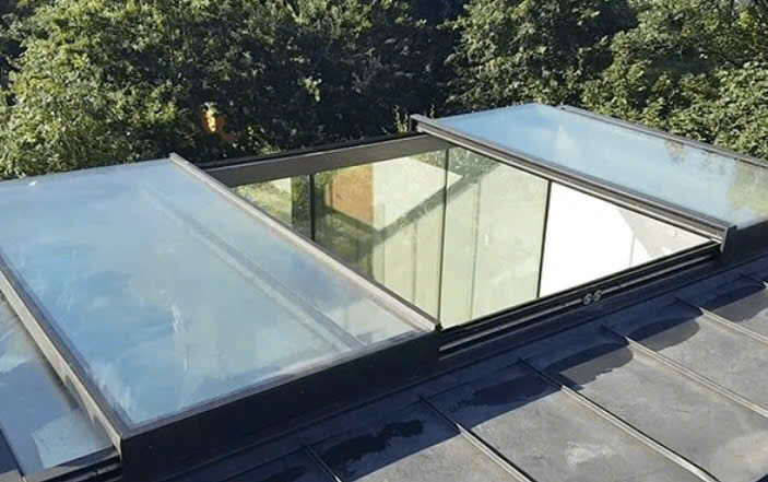 Mái kính mở lùa tự động