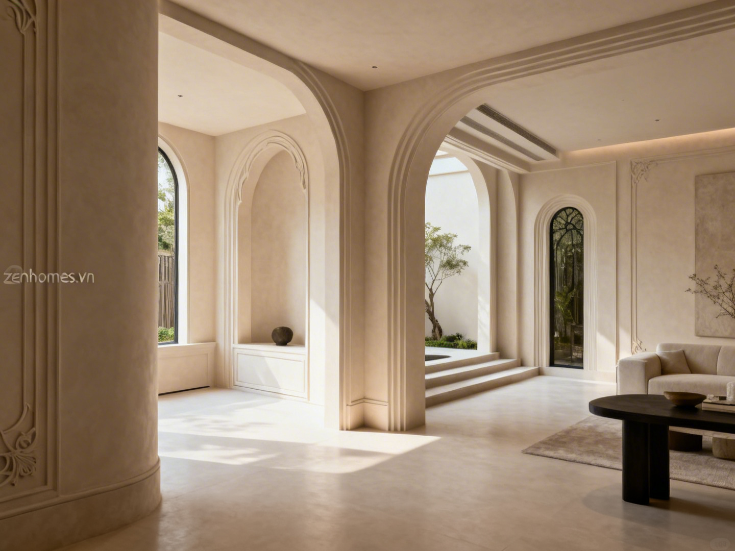 Mẫu thiết kế nội thất biệt thự phong cách Art Nouveau Tân Nghệ Thuật