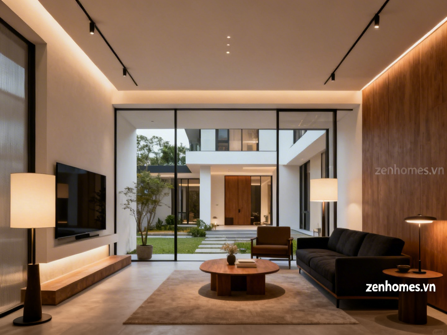 Mẫu thiết kế nội thất biệt thự phong cách Mid-century Modern giữa thế kỷ