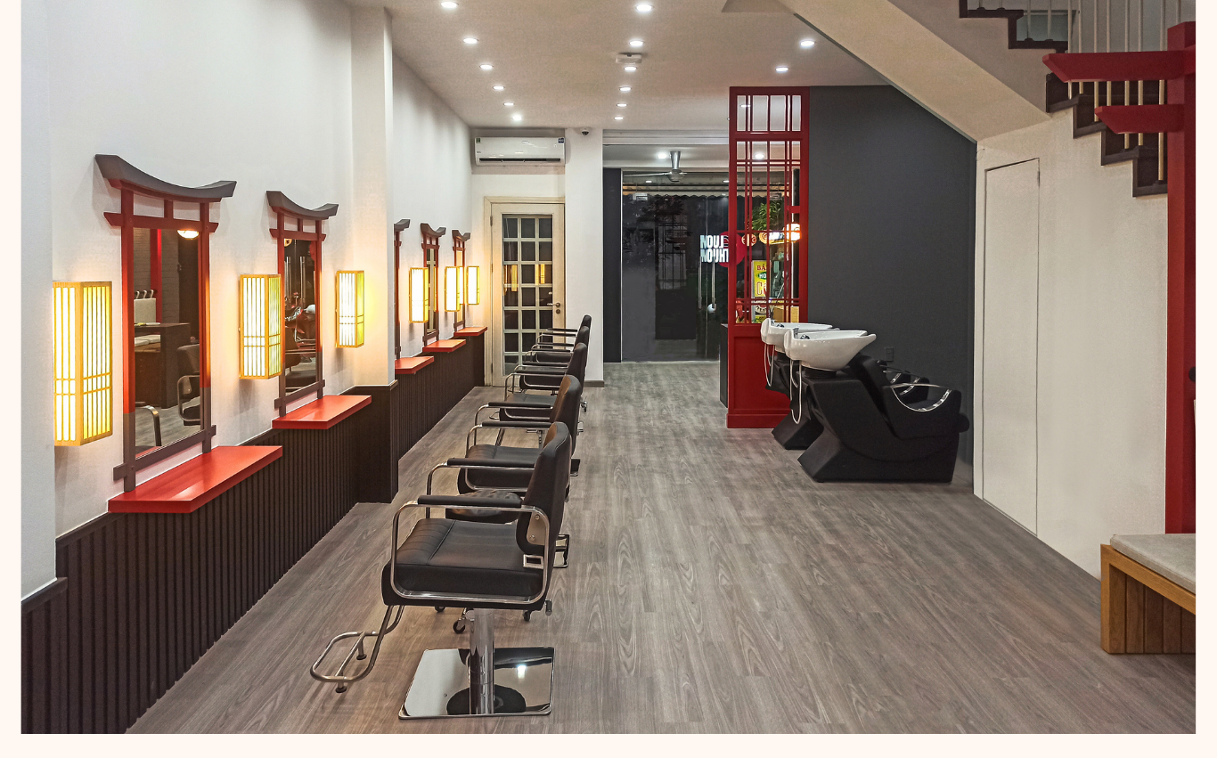 nội thất khu tạo kiểu hair studio luomthuom 2