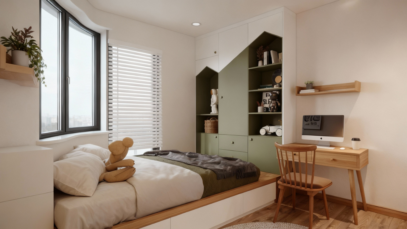 Nội thất biệt thự Gia Hoà phòng ngủ trẻ em