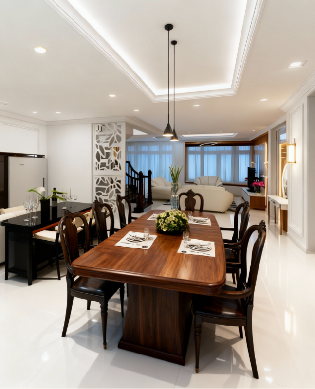 Nội thất biệt thự phường tân mỹ phòng ăn