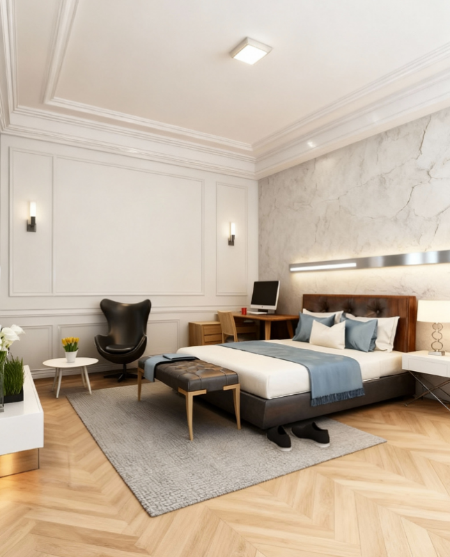 Nội thất biệt thự phường tân mỹ phòng ngủ