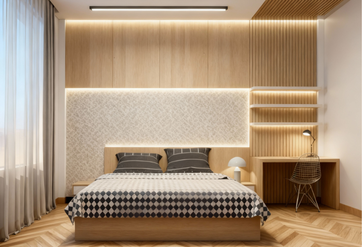 Nội thất biệt thự phường tân mỹ phòng ngủ phụ