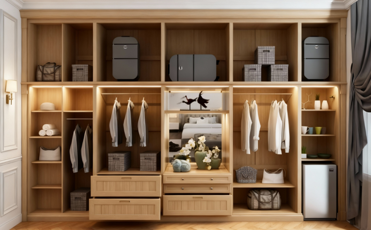 Nội thất biệt thự phường tân mỹ tủ quần áo phòng ngủ