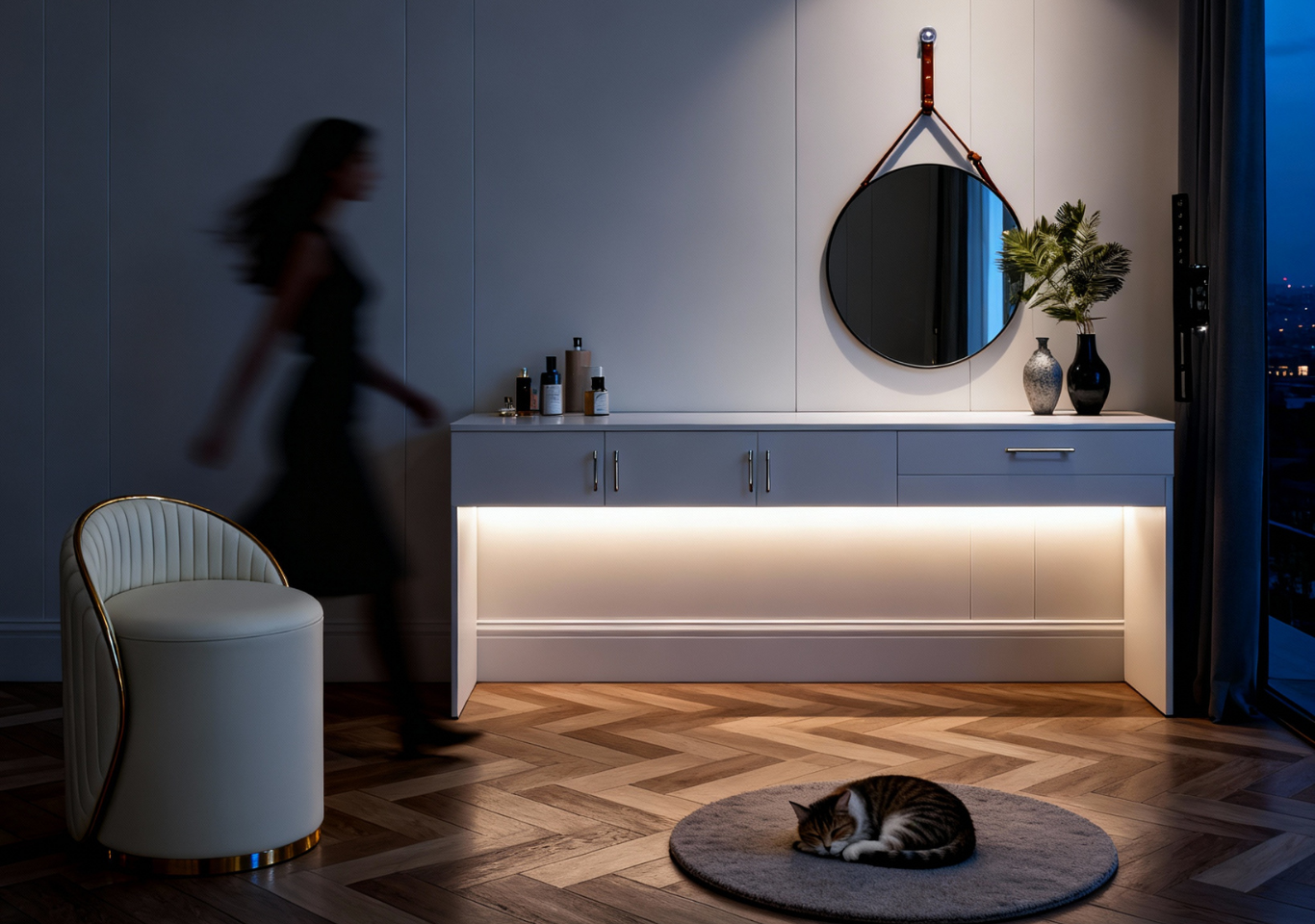 nội thất biệt thự quận 9 bàn trang điểm