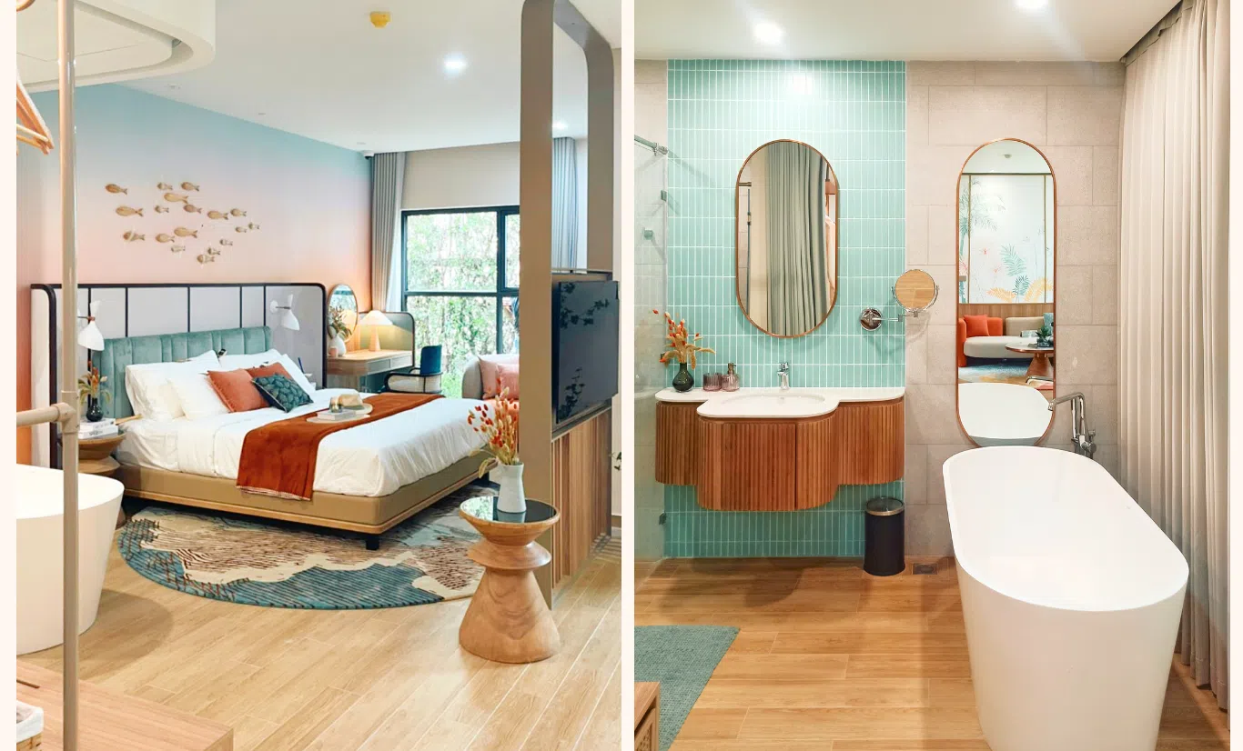 thiết kế nội thất phòng ngủ căn hộ condotel đồi dừa