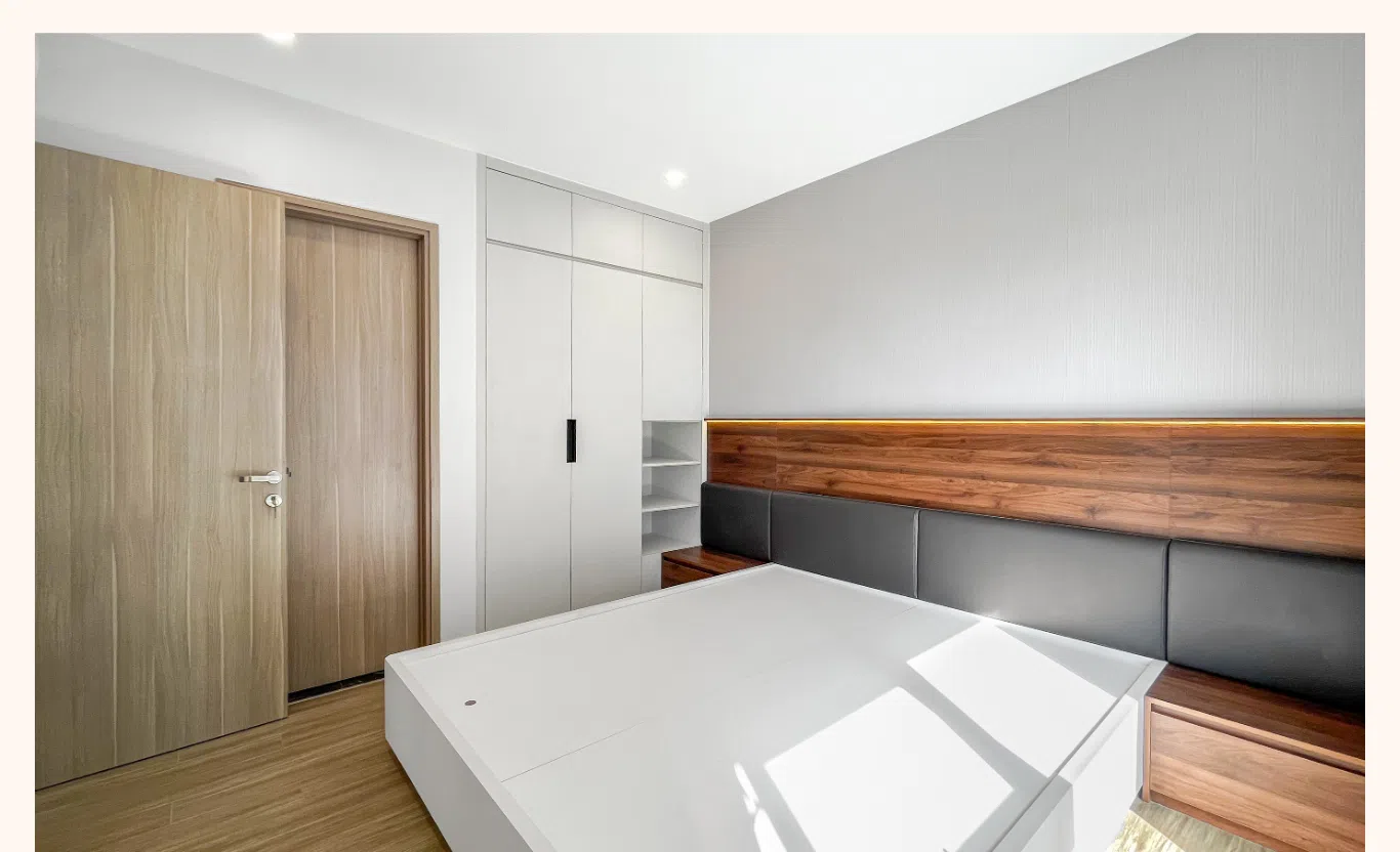 nội thất phòng ngủ master căn hộ vinhomes grand park