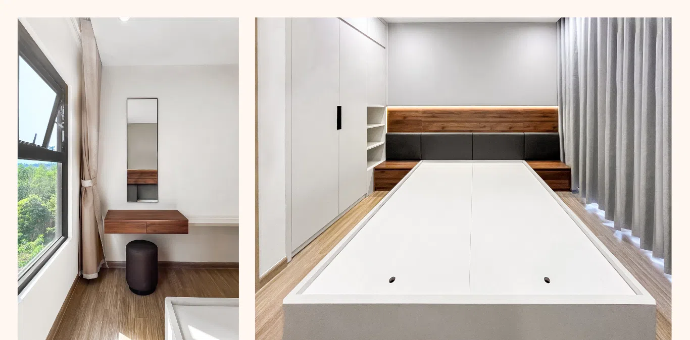 thi công nội thất phòng ngủ master căn hộ vinhomes grand park