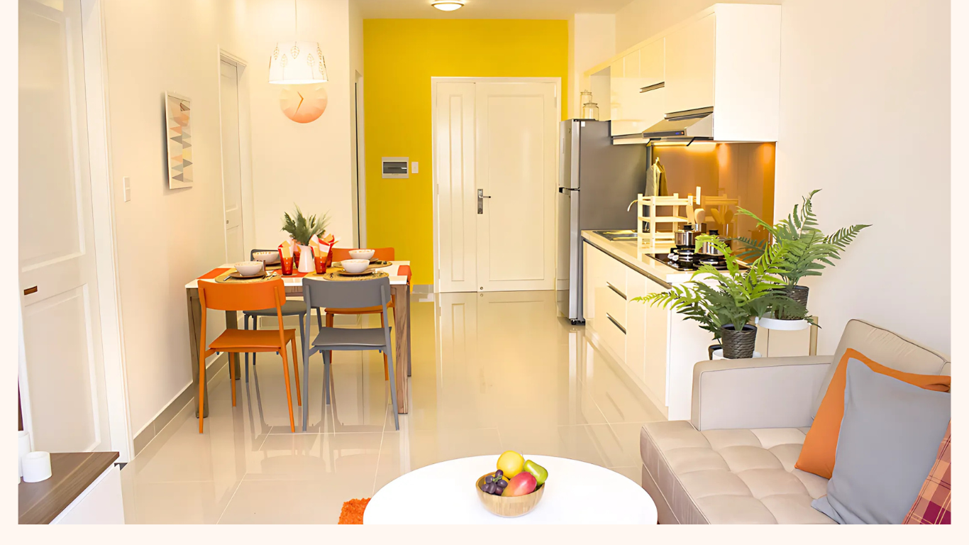 Nội thất phòng ăn căn hộ mẫu 9 view apartment