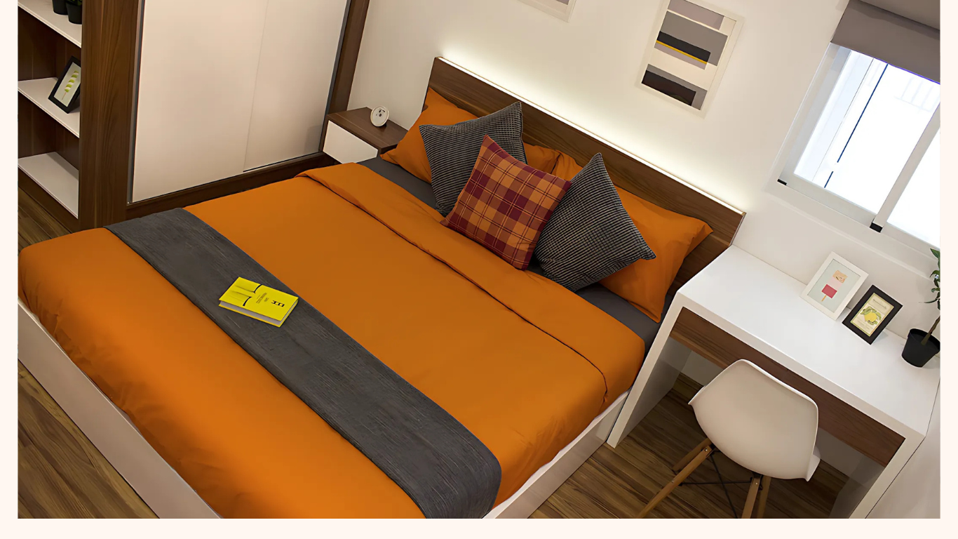 Nội thất phòng ngủ căn hộ mẫu 9 view apartment