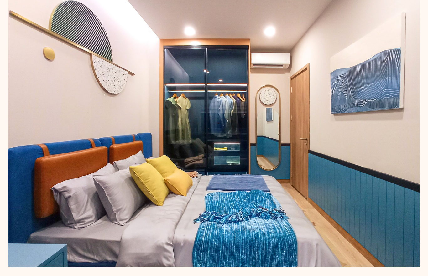nội thất phòng ngủ master căn hộ mẫu new galaxu nha trang