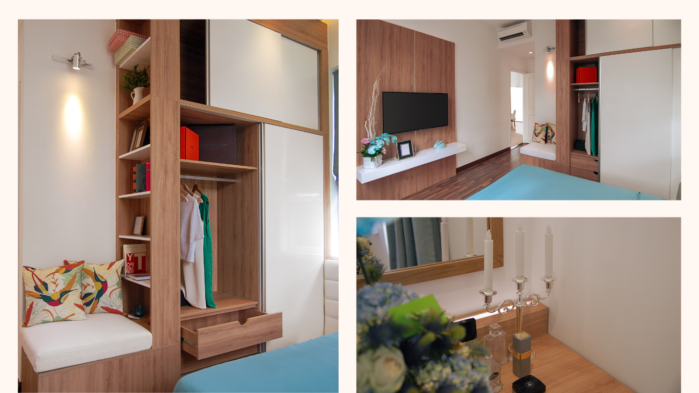 thiết kế nội thất phòng ngủ master căn hộ mẫu florita