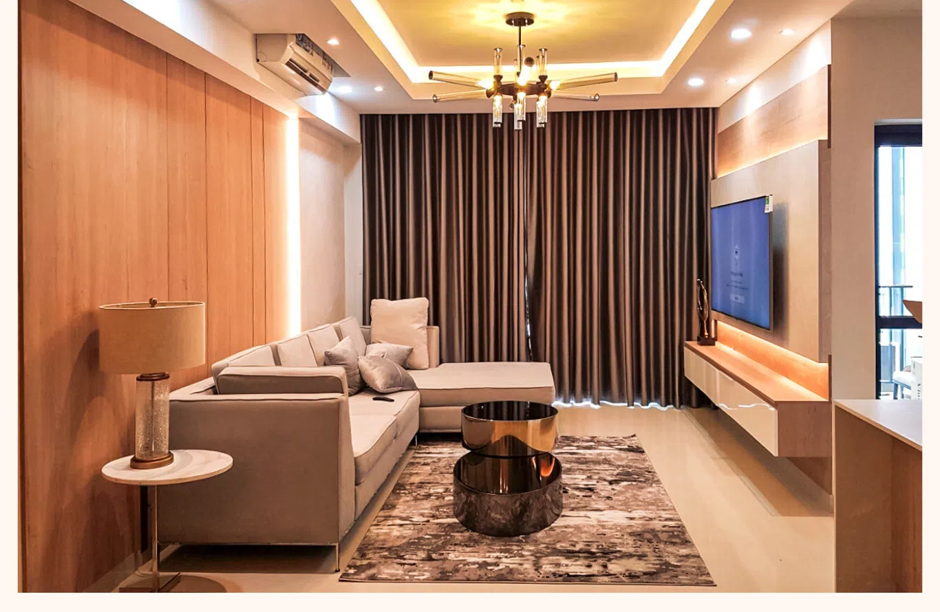 nội thất phòng khách chung cư celadon city