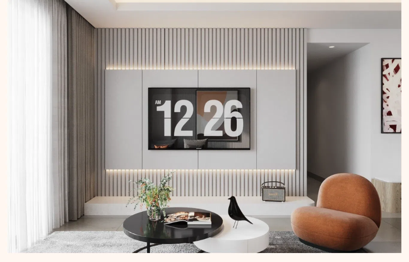 nội thất phòng khách chung cư Saigon South Residences