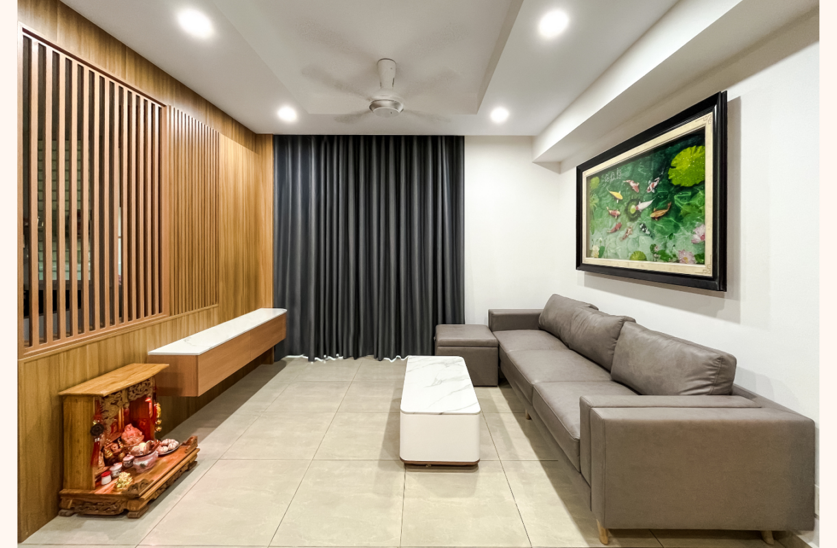 nội thất phòng khách chung cư the krista