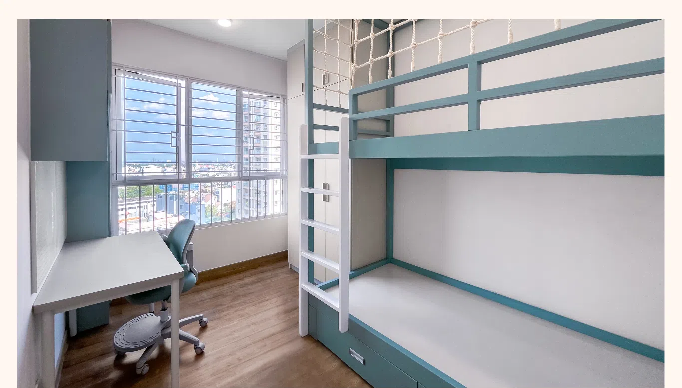 nội thất phòng ngủ bé trai chung cư the krista