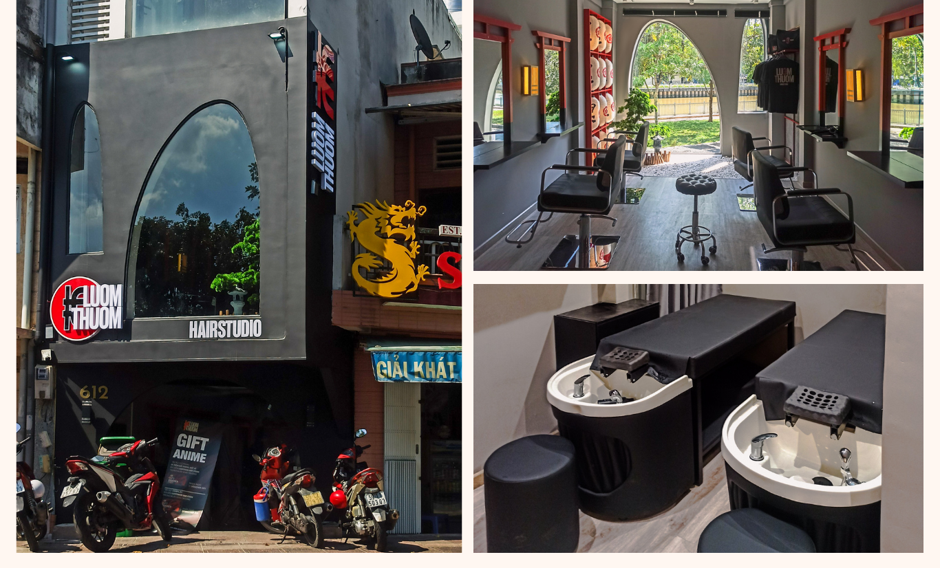 thiết kế nội thất hair studio luomthuom