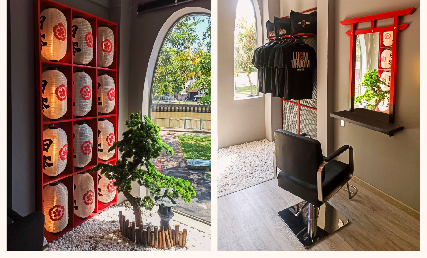 Thi công nội thất hair studio luomthuom