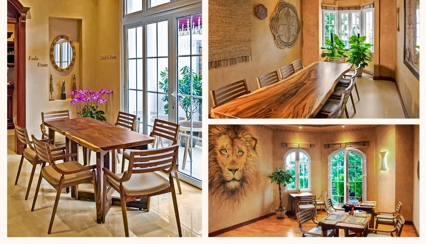 nội thất khu vực ăn uống nhà hàng Carnivore