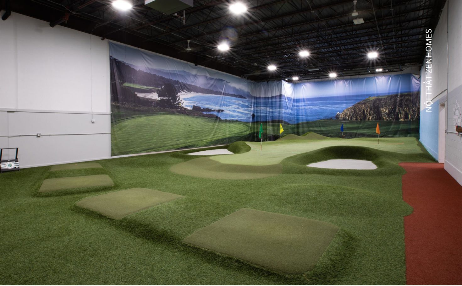 Nội thất phòng golf 3D tại nhà