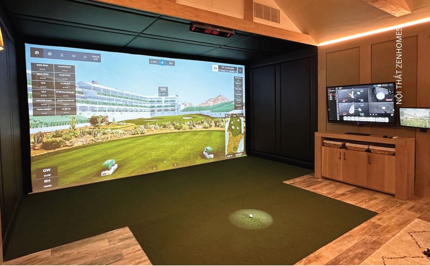 Nội thất phòng golf 3D tại nhà