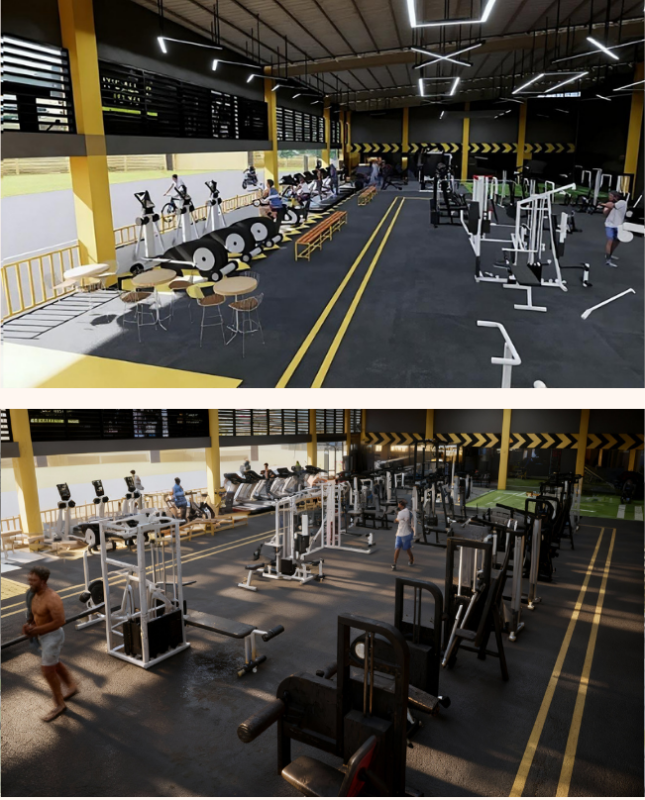 nội thất phòng gym Bodytech